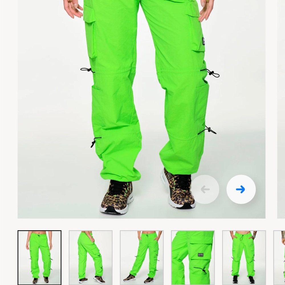 Zumba Fitness Neon Green Pants - Picture 2 of 2